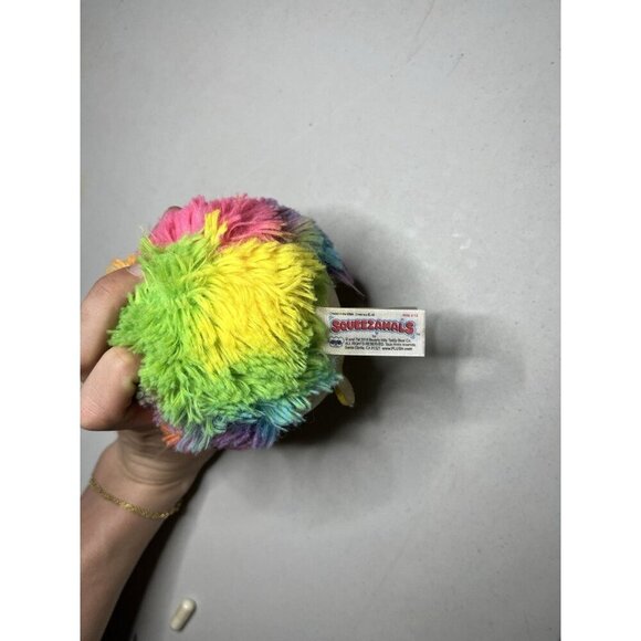 Squeezamals Kitty Cat Rainbow Ball Approx 3” Florescent Plush Stuffed Toy Animal - Picture 6 of 6